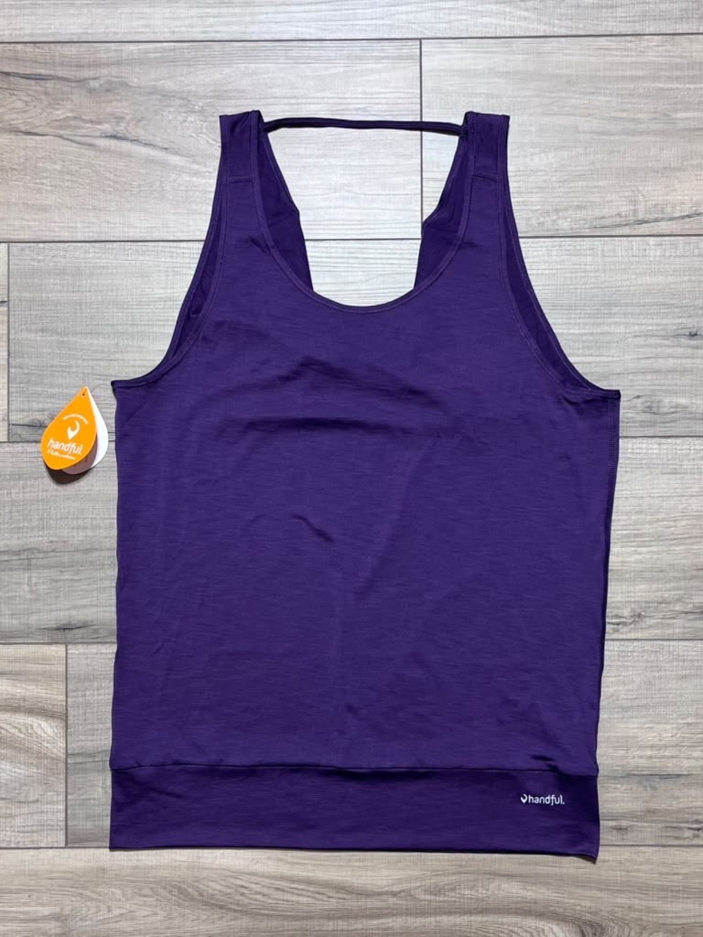 Handful Womens Two-Way Scoop Tank Top Size Small Sugar Plums